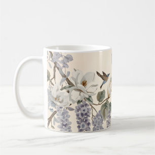 Elegant Chinoiserie Floral & Birds Coffee Mug