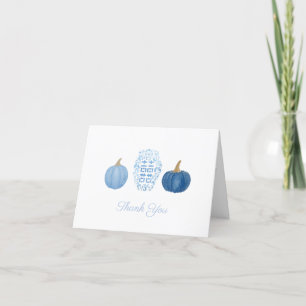 Elegant Chinoiserie Pumpkins Bridal Shower  Thank You Card