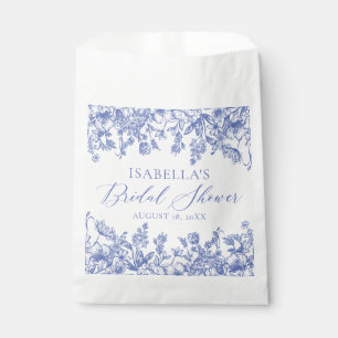 Elegant Chinoiserie Victorian Blue Bridal Shower Favour Bag