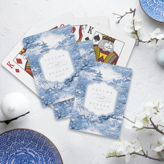 Elegant Chinoiserie Wedding Favour ID1094 Playing Cards (Creator Uploaded)