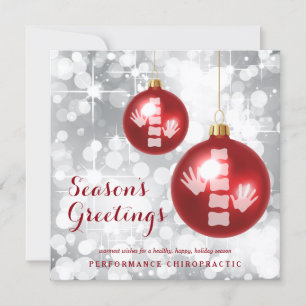 Elegant Chiropractic Holiday Flat Christmas Cards