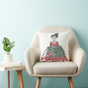 Elegant Chitrali Embroidery Pillow