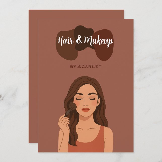 Elegant Chocolate Courageous Skill,Tender Beauty. Holiday Card (Front/Back)