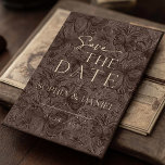 Elegant Chocolate Mocha Wedding Save The Date<br><div class="desc">Announce your special day with this elegant chocolate mocha embossed floral Save the Date card. Designed with rich textures and a timeless gold script,  this template is fully customisable with your names,  wedding date,  and location. Perfect for couples who want a luxurious,  high-end look for their wedding stationery.</div>