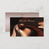 Elegant Chocolate Swirl Cream Brown Profile Business Card (Front/Back)