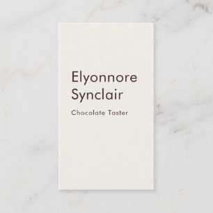 Elegant Chocolate Tasting Minimal Business Card