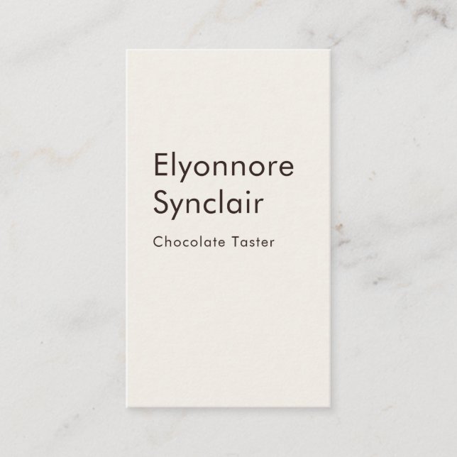 Elegant Chocolate Tasting Minimal Business Card