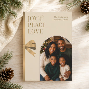 Elegant Christian Christmas Family Photo Holiday Card