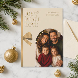 Elegant Christian Christmas Family Photo Holiday Card