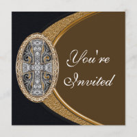 Elegant Christian Cross Party Invitation
