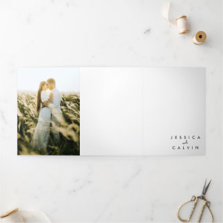 Elegant Christian Photo Wedding Invitation Minimal