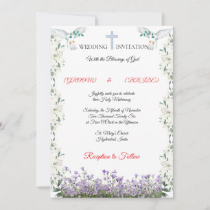 Elegant Christian Wedding Invitation Template