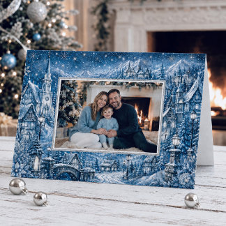 Elegant Christimas Winter Wonderland Photo Holiday Card