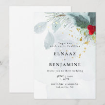 Elegant Christmas and Winter Watercolor Wedding