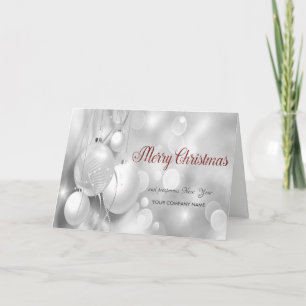 Elegant Christmas Balls,Company Greeting Holiday Card