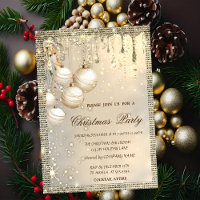 Elegant Christmas Balls Drips Gold Christmas