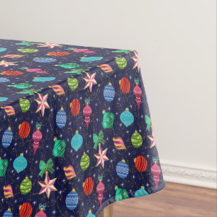 Elegant Christmas Baubles Tablecloth