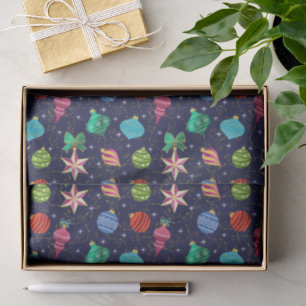 Elegant Christmas Baubles Tissue Paper