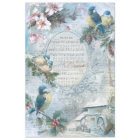 Elegant Christmas Bluebirds and Music Decoupage