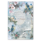 Elegant Christmas Bluebirds and Music Decoupage