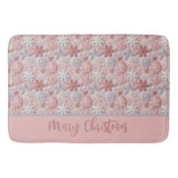Elegant Christmas Blush Pink Snowflakes