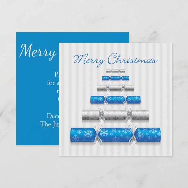 Elegant Christmas bonbons Invitation (Front/Back)