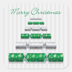 Elegant Christmas bonbons Square Sticker