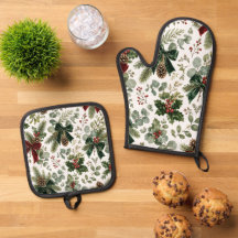Elegant Christmas Botanical Pattern