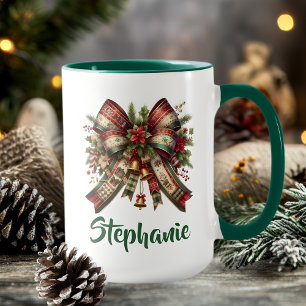 Elegant Christmas Bow Mug Gift