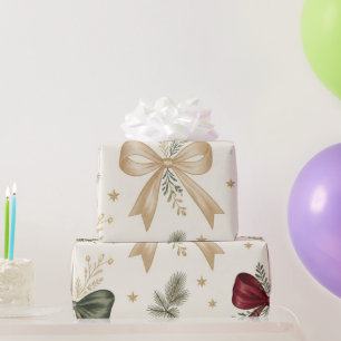 Elegant Christmas Bows Wrapping Paper Luxury Hol