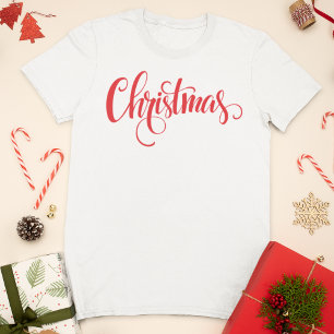 Elegant Christmas Calligraphy T-Shirt