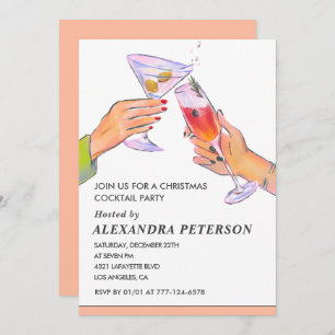 Elegant Christmas Cocktail Party Invitation