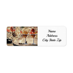 **ELEGANT CHRISTMAS COCKTAILS** CHRISTMAS RETURN ADDRESS LABEL