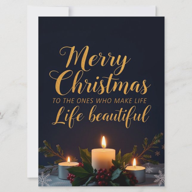 Elegant Christmas Compliment Hand Lettered Art (Front)