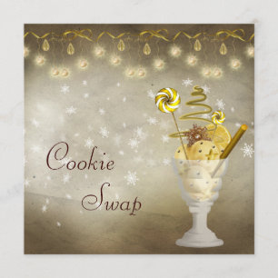 Elegant Christmas Cookie Swap Invitation