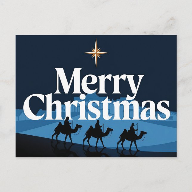 Elegant Christmas Design - The Star of Bethlehem Postcard (Front)