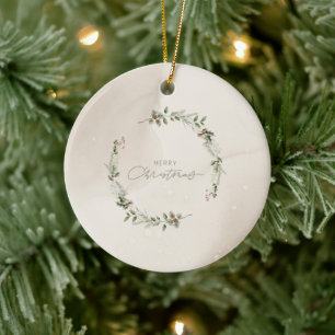 Elegant Christmas Entertaining serving tray Ceramic Ornament
