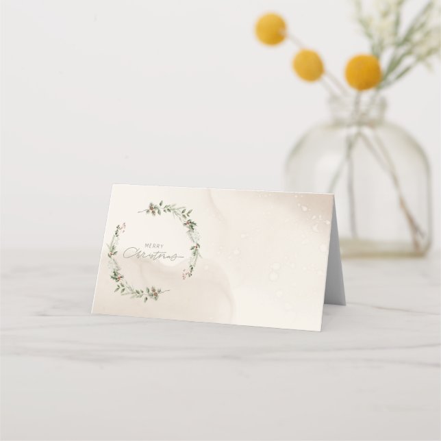 Elegant Christmas Entertaining serving tray Place Card (Front)