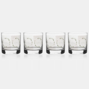Elegant Christmas Entertaining serving tray Whiskey Glass