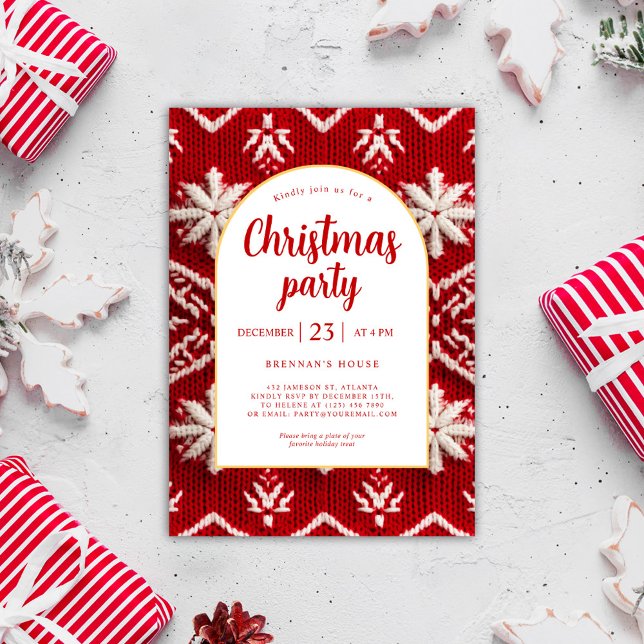 Elegant Christmas Festive Winter Holiday Invitation (Elegant Christmas Festive Winter Holiday Invitation)