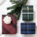 Elegant Christmas flannel plaid multi pattern Wrapping Paper Sheet<br><div class="desc">Elegant red Christmas flannel plaid pattern mutli colour in red ,  green and blue,  you can change all the colours.</div>