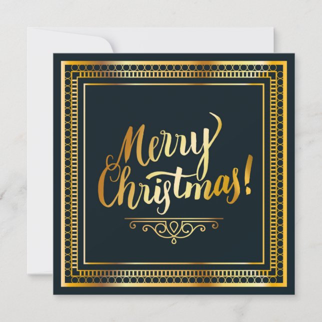 Elegant Christmas Flat Card (Front)