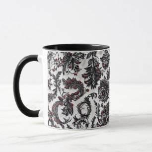 Elegant Christmas floral ornament pattern design Mug