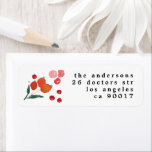 Elegant Christmas Florals Holiday Return Address Label<br><div class="desc">_____________________________ ***this design is part of a christmas holiday collection*** Step into a world of timeless holiday charm with my "Festive Flora: Christmas Splendour Poinsettia Delight" collection. 🌸🎄 Embrace the magic of the season with a captivating blend of florals, lush green pine leaves, dainty red berries, and the enchanting hues...</div>