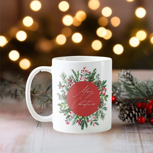 Elegant Christmas Foliage Coffee Mug (Creator Uploaded)