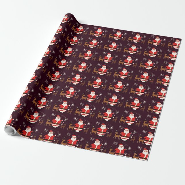 Elegant Christmas Gift Paper (Unrolled)
