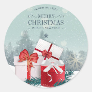 Elegant Christmas Gifts Holiday   Sticker Seal