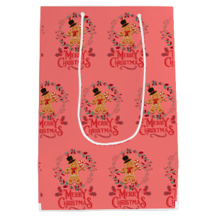     elegant christmas  gingerbread Wrapping Paper Medium Gift Bag