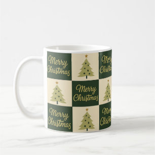 Elegant Christmas Gold & Green Design Coffee Mug