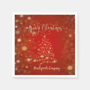 Elegant Christmas Gold Tree Napkin